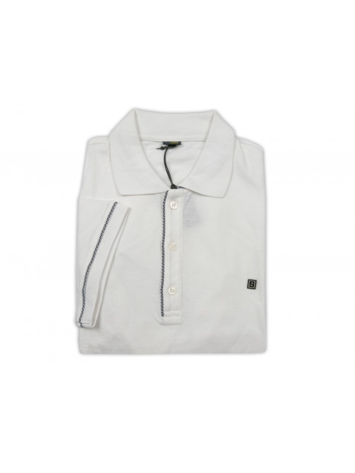 Fendi Men's Polo Mod. FXX006NN6 / QZ1 White / Blue Fendi Men's Polo Mod. FXX006NN6 / QZ1 White / Blue