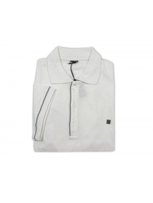 Fendi Polo Uomo Mod. FXX006NN6/QZ1 Bianco/Blu Fendi Polo Uomo Mod. FXX006NN6/QZ1 Bianco/Blu