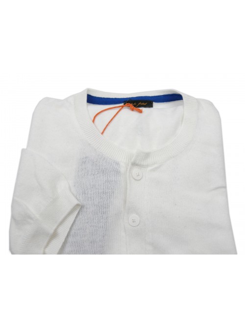 Ne Pas Maglia Serafino Uomo Mod. 1/904 M/M Unita Bianco