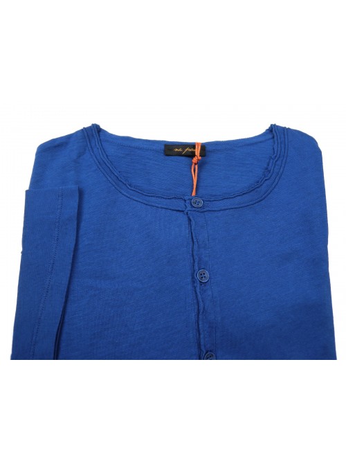 Ne Pas Men's Serafino Shirt Mod. 29112 M / M Indigo Unit