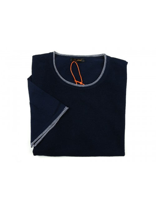 Ne Pas Maglia Uomo Mod. 19026 M/M Unita Blu righino Bianco Ne Pas Maglia Uomo Mod. 19026 M/M Unita Blu righino Bianco