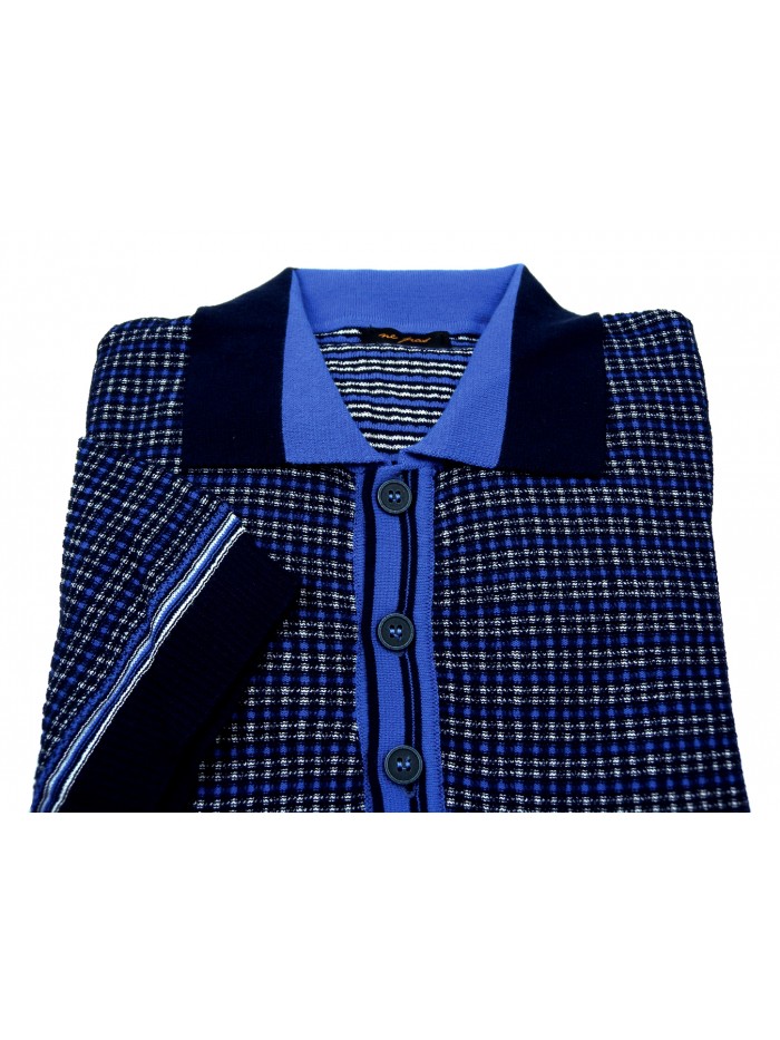 Ne Pas Polo Man Mod. 1/9043 M / M Blue relief micro-pattern