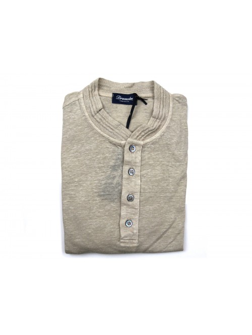 Drumohr Serafino Men's Shirt M / L Mod. DTLS150 VAR 500 Beige Drumohr Serafino Men's Shirt M / L Mod. DTLS150 VAR 500 Beige