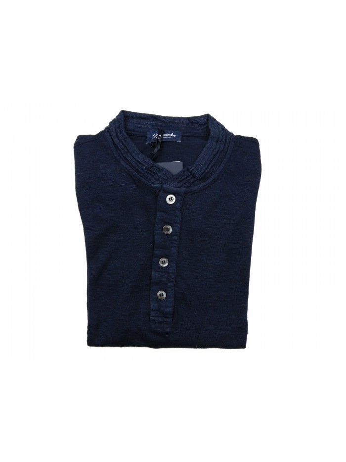 Drumohr Serafino Man Shirt M / L Mod. DTLS150 VAR 790 Blue Drumohr Serafino Man Shirt M / L Mod. DTLS150 VAR 790 Blue