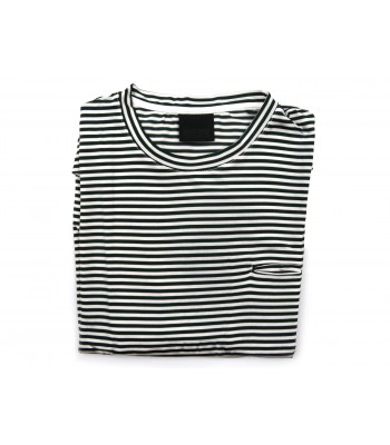 RRD Men's T-Shirt M / M Mod. Mare Shirty Green Striped with Pocket