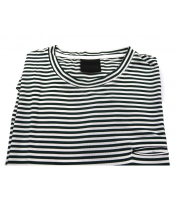 RRD T-Shirt Uomo M/M Mod. Mare Shirty Rigata Verdone con Taschino 2