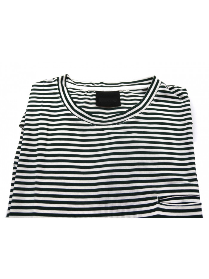 RRD Men's T-Shirt M / M Mod. Mare Shirty Green Striped with Pocket