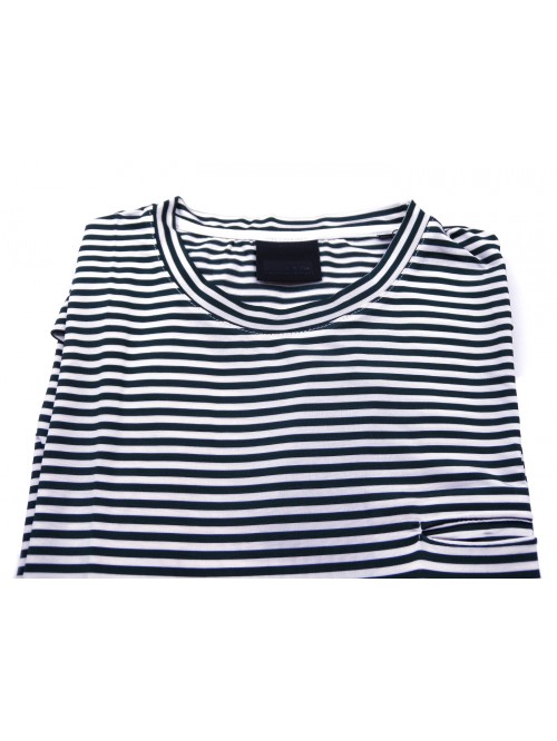 RRD T-Shirt Uomo M/M Mod. Mare Shirty Rigata Blu con Taschino