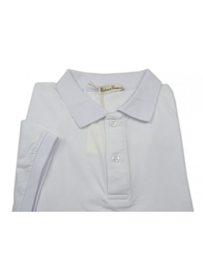 Cashmere Company Polo Uomo M/M Mod. PU108120 COL 1923 Bianco