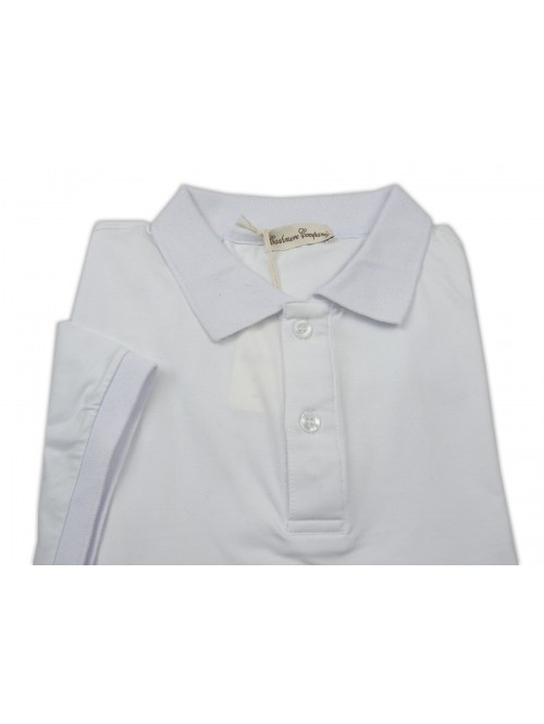 Cashmere Company Polo Uomo M/M Mod. PU108120 COL 1923 Bianco