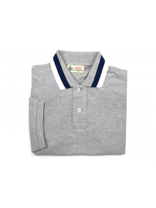 Luigi Borrelli Men's Polo Shirt M / M Mod. BC50700 / 62971 Gray Luigi Borrelli Men's Polo Shirt M / M Mod. BC50700 / 62971 Gray