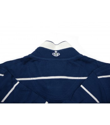 Luigi Borrelli Men's Polo Shirt M / M Mod. B37600R / 53570 Blue Striped 2