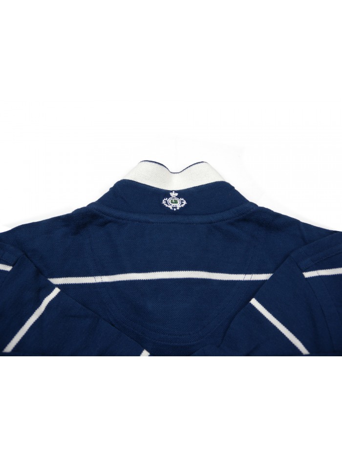 Luigi Borrelli Polo Uomo M/M Mod. B37600R/53570 Rigata Blu
