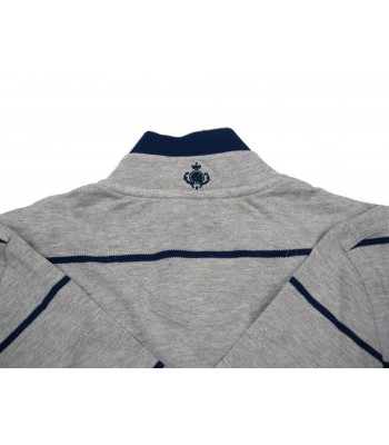 Luigi Borrelli Men's Polo Shirt M / M Mod. B37600R / 53971 Gray Striped 2