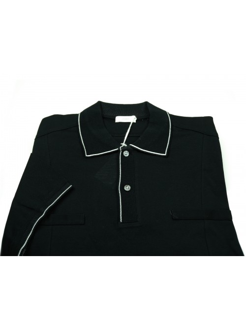 Malo Men's Polo Shirt M / M Mod. RE27ABE 0830 / E286 Black