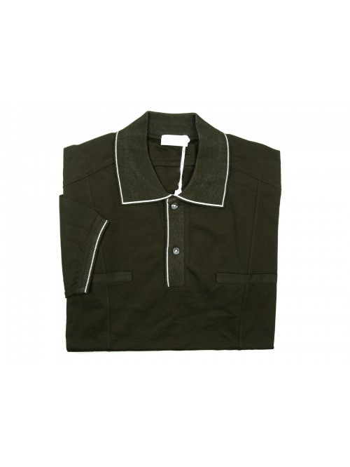 Malo Men's Polo Shirt M / M Mod. RE27ABE 0830 / E0720 Brown Malo Men's Polo Shirt M / M Mod. RE27ABE 0830 / E0720 Brown