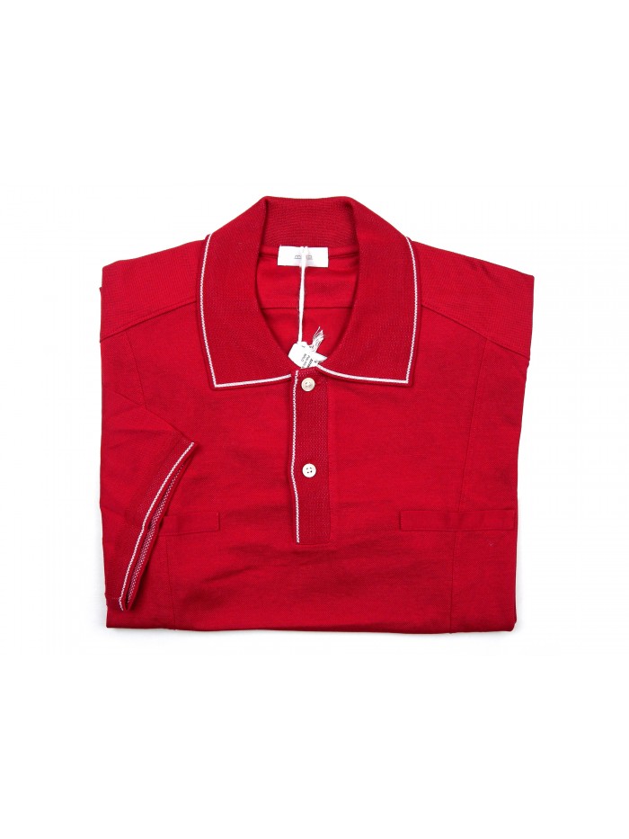 Malo Men's Polo Shirt M / M Mod. RE27ABE 0830 Red Malo Men's Polo Shirt M / M Mod. RE27ABE 0830 Red