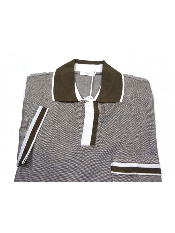 Malo Polo Uomo M/M Mod. RE27AAE820 EB524 Oxford Tortora