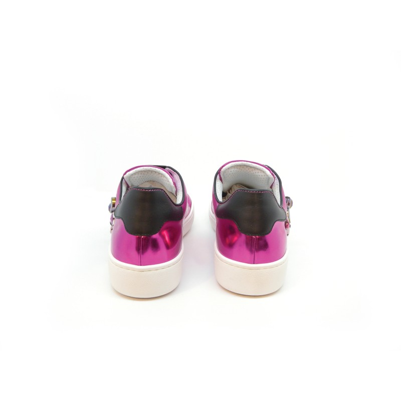 Women's Shoes Sneakers Ginnico Stones and Side Mirrors with white rubber sole.