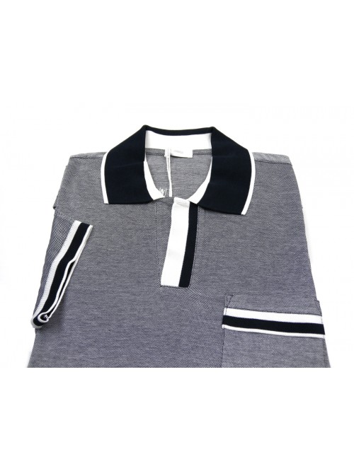 Malo Men's Polo Shirt M / M Mod. RE27AAE820 E6190 Oxford Black