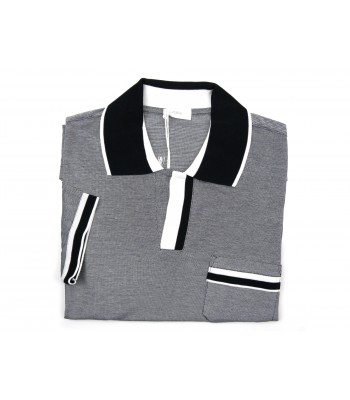 Malo Men's Polo Shirt M / M Mod. RE27AAE820 E6190 Oxford Black