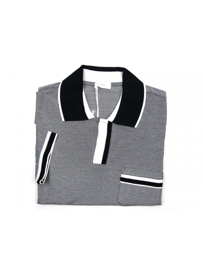 Malo Men's Polo Shirt M / M Mod. RE27AAE820 E6190 Oxford Black Malo Men's Polo Shirt M / M Mod. RE27AAE820 E6190 Oxford Black