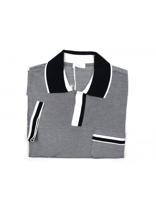 Malo Men's Polo Shirt M / M Mod. RE27AAE820 E6190 Oxford Black Malo Men's Polo Shirt M / M Mod. RE27AAE820 E6190 Oxford Black