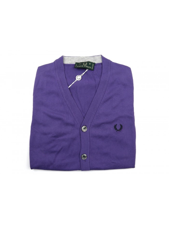 Fred Perry Man Vest Art. 30412165 COL 0036 Plain Purple Buttons Fred Perry Man Vest Art. 30412165 COL 0036 Plain Purple Buttons