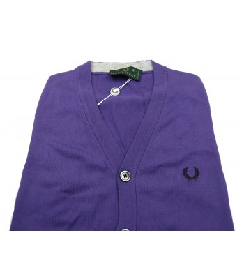 Fred Perry Man Vest Art. 30412165 COL 0036 Plain Purple Buttons 2