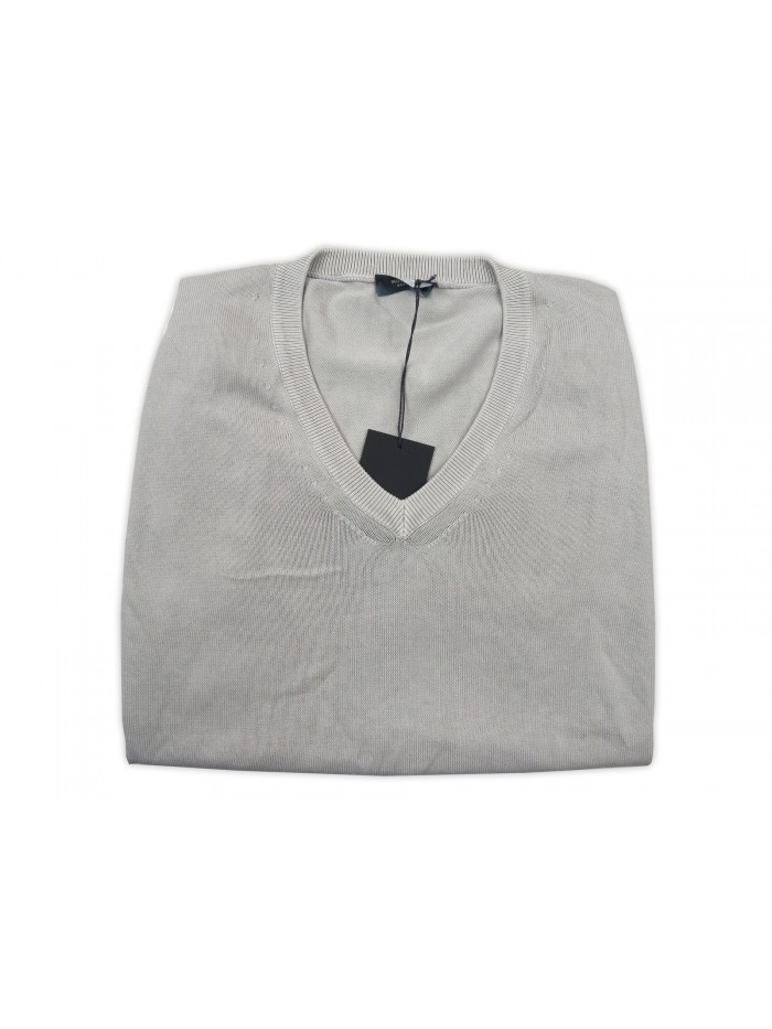 Rossopuro Men's Vest Mod. U609 / AW Plain Light Gray Rossopuro Men's Vest Mod. U609 / AW Plain Light Gray