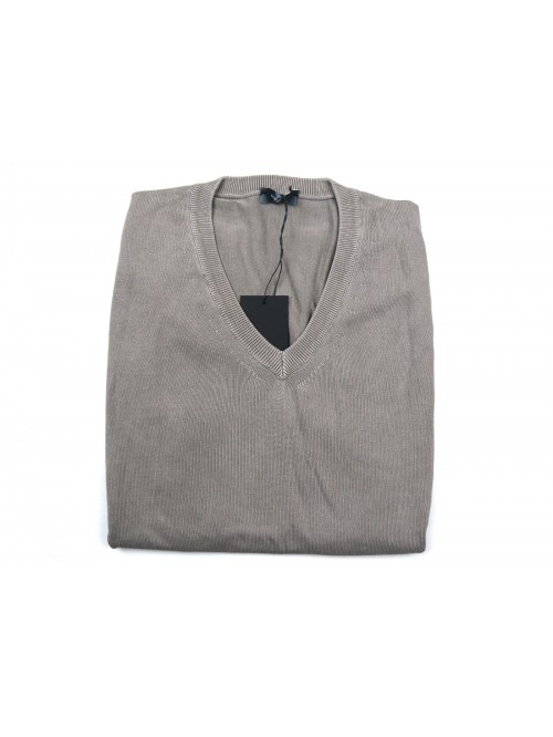 Rossopuro Man Vest Mod. U609 / AW Plain Light Dove Gray Rossopuro Man Vest Mod. U609 / AW Plain Light Dove Gray