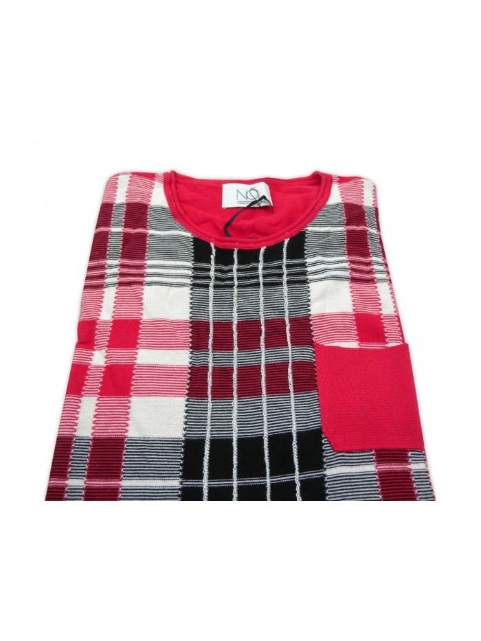 NÕ Artigiani Italiani Gilet Uomo Mod. 262 Quadri Rosso