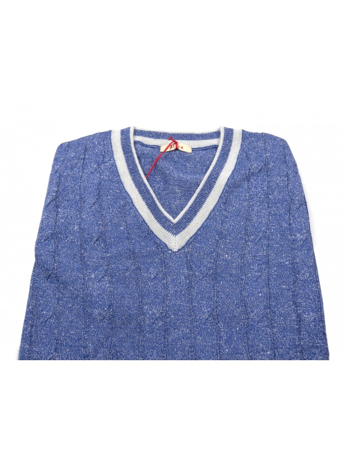 Altea Men's Vest Art. 0022832655411 532062 Blue Melange Plaits