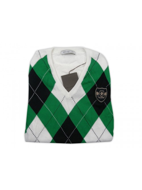 Ballantyne Man Vest Art. Argilè Rombi Golf Green Ballantyne Man Vest Art. Argilè Rombi Golf Green