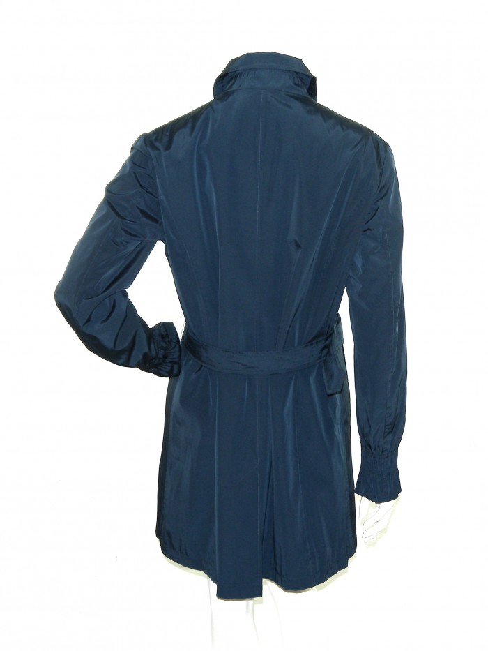 White Rose Woman Waterproof Jacket Art. Rose Blue