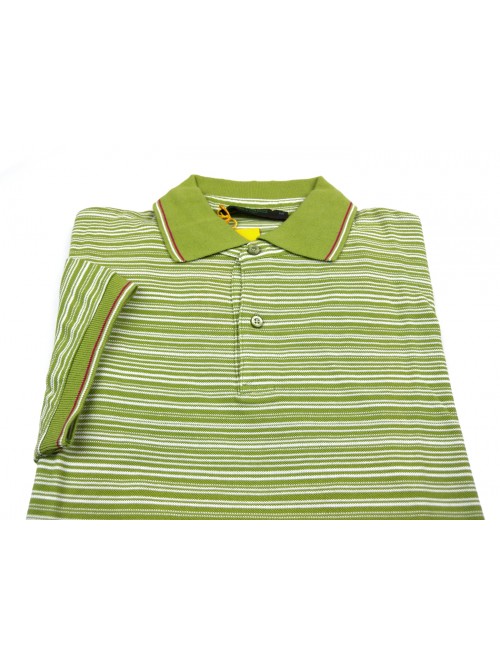 Etro Men's Polo Art. 164089256 503 Green Striped