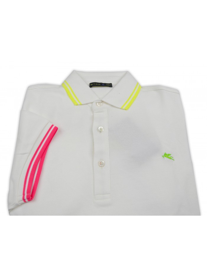 Etro Polo Uomo Art. 146009362 991 Unita Bianco