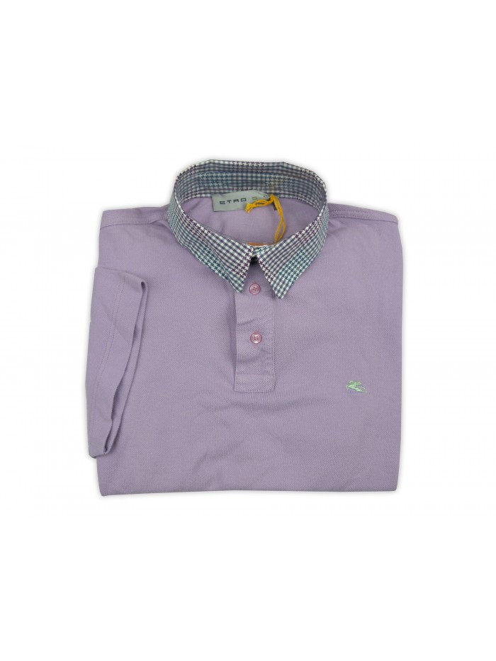 Etro Polo Uomo Art. 168029850 401 Colletto Pied de poule Glicine Etro Polo Uomo Art. 168029850 401 Colletto Pied de poule Glicine