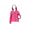 Women's 4-pocket jacket with concealed buttons. Detachable hood