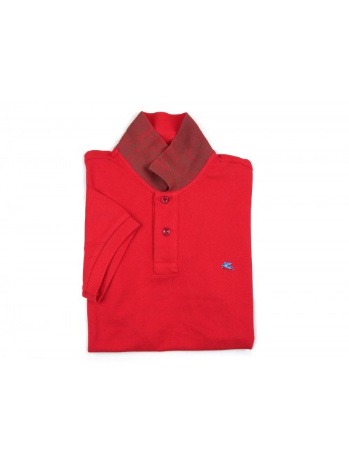 Etro Men's Polo Art. 140409300 602 Coral Unit