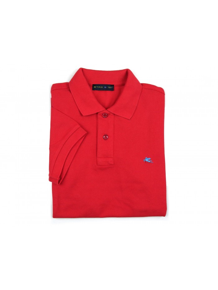 Etro Men's Polo Art. 140409300 602 Coral Unit Etro Men's Polo Art. 140409300 602 Coral Unit