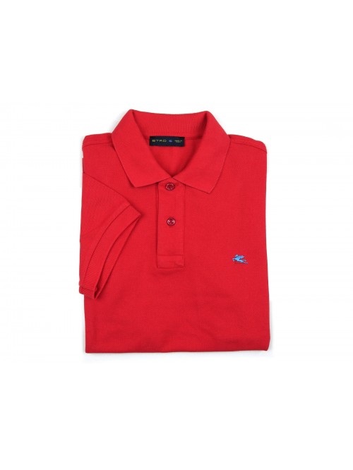 Etro Men's Polo Art. 140409300 602 Coral Unit Etro Men's Polo Art. 140409300 602 Coral Unit