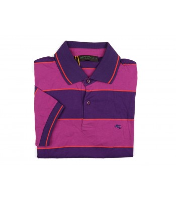 Etro Men's Polo Art. 122029022 0400 Large Purple Bands