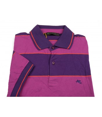 Etro Men's Polo Art. 122029022 0400 Large Purple Bands 2
