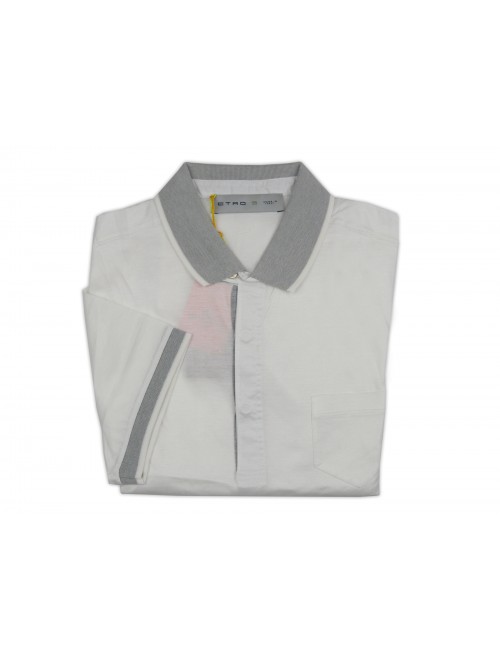 Etro Polo Uomo Art. 14324 9769 990 Taschino Bianco Etro Polo Uomo Art. 14324 9769 990 Taschino Bianco