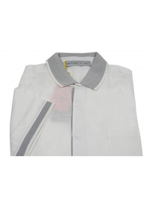 Etro Men's Polo Art. 14324 9769 990 White Pocket