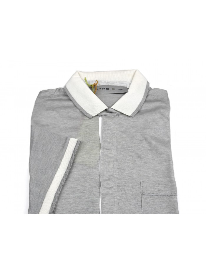 Etro Polo Uomo Art. 14324 9769 3 Taschino Perla