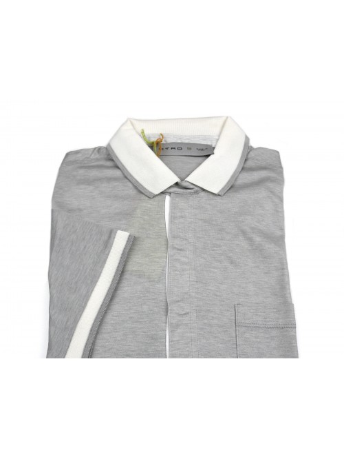 Etro Polo Uomo Art. 14324 9769 3 Taschino Perla