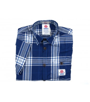 Franklin & Marshall Men's Shirt Art. SHMR6978 Blue Squares