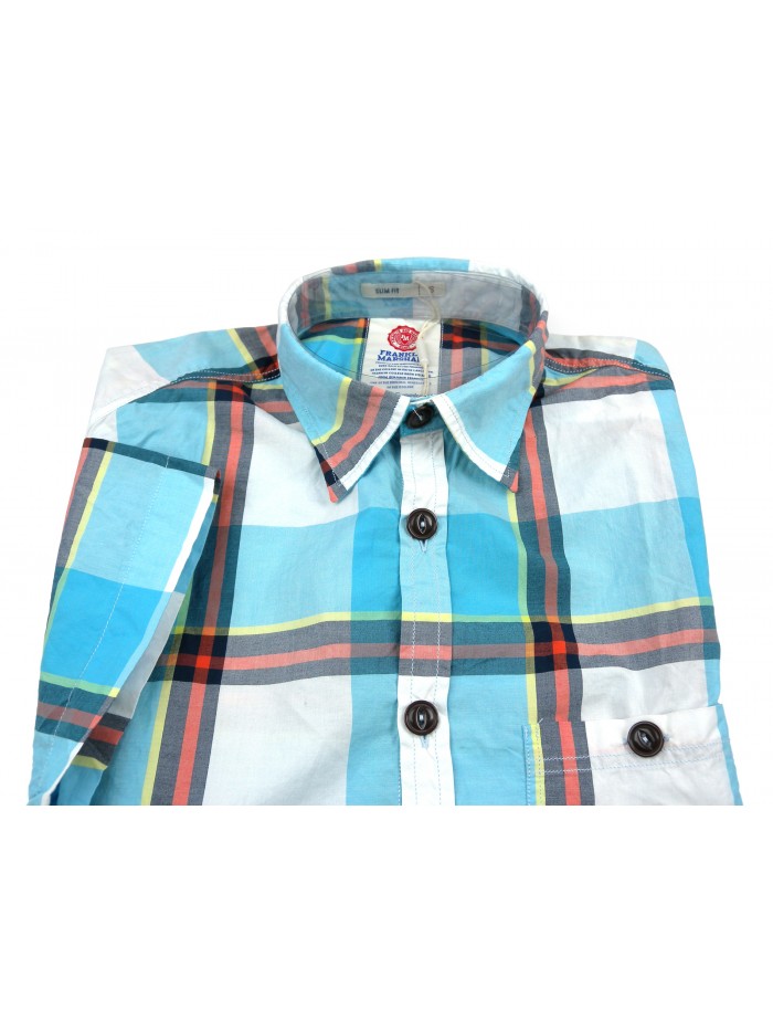 Franklin & Marshall Camicia Uomo Art. SHMR6976 Quadri Turchese